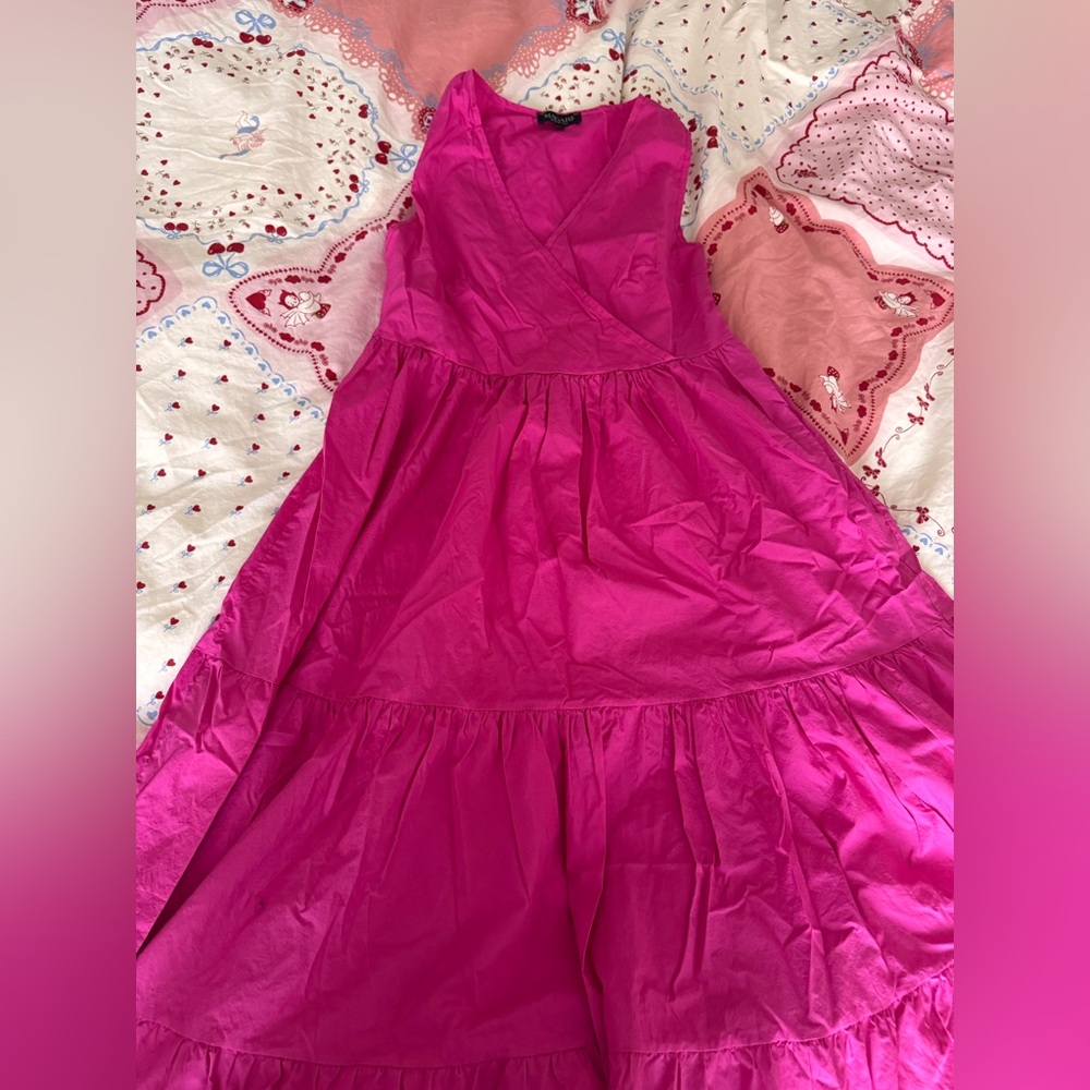 Fuchsia Pink Sleeveless Maxi Dress